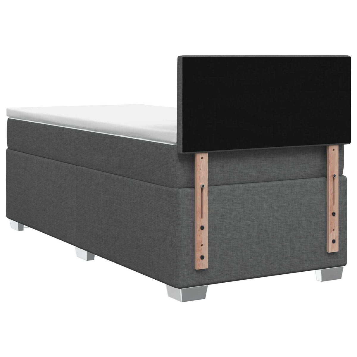 Letto con Box Spring, Materasso e LED Grigio Scuro 90 x 200 cm | homemem39
