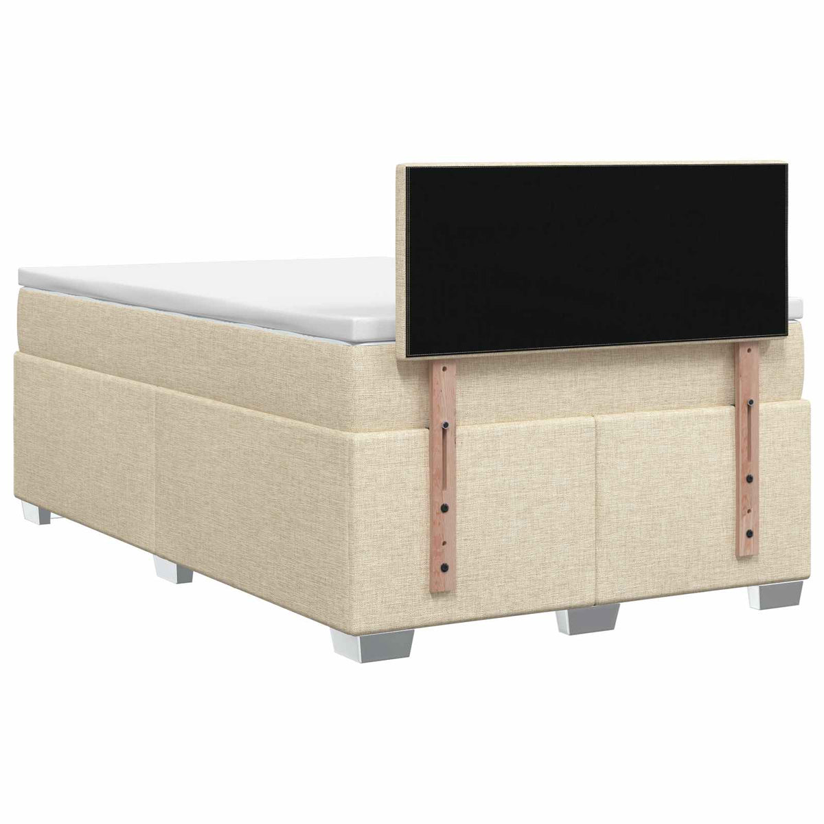 Letto con Box Spring, Materasso e LED Crema 120 x 190 cm | homemem39