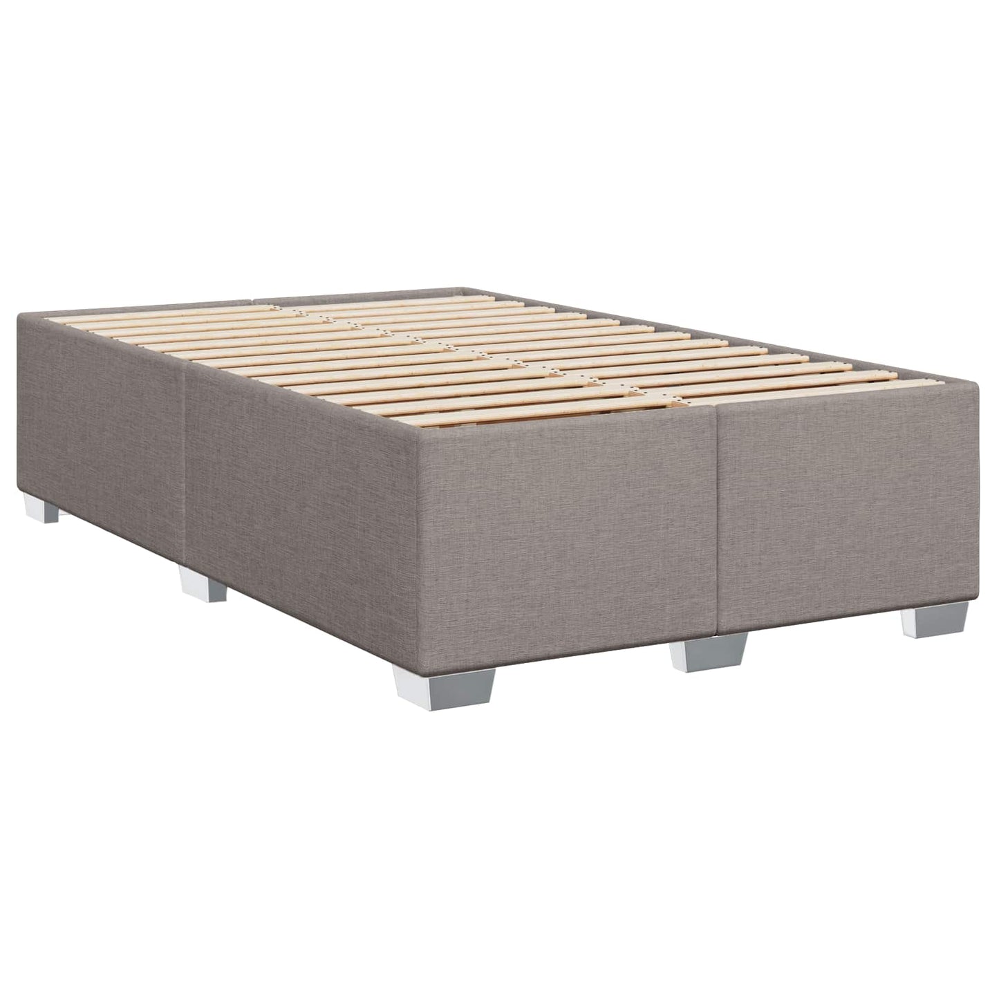 Letto con Box Spring, Materasso e LED Tortora 120 x 200 cm | homemem39