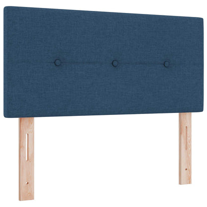Letto con Box Spring, Materasso e LED Blu 120 x 200 cm Tessuto | homemem39