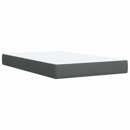 Letto con Box Spring, Materasso e LED Grigio Scuro 120 x 200 cm