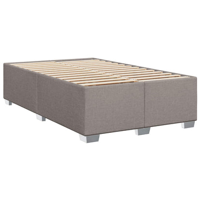 Letto con Box Spring, Materasso e LED Tortora 120 x 200 cm