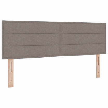 Letto con Box Spring, Materasso e LED Tortora 140 x 190 cm | homemem39