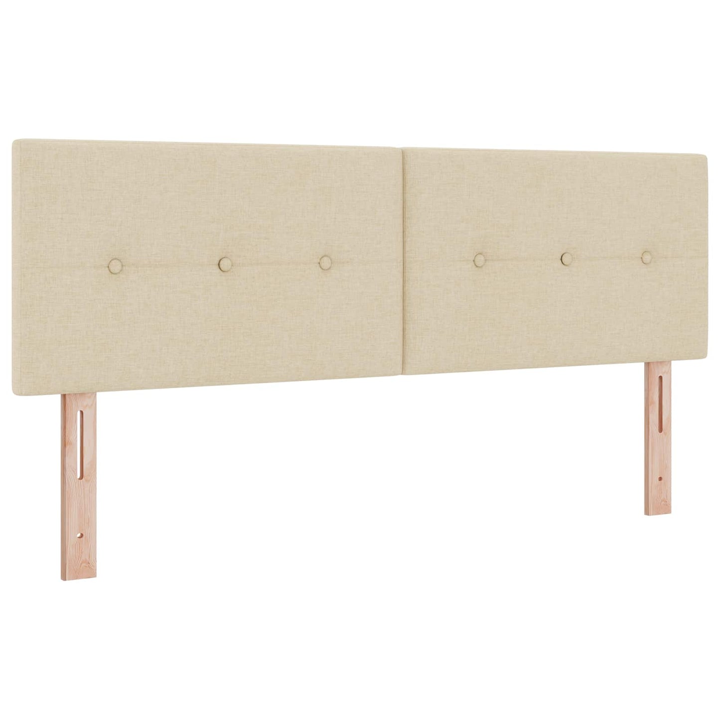 Letto con Box Spring, Materasso e LED Crema 140 x 190 cm