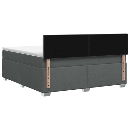 Letto con Box Spring, Materasso e LED Grigio Scuro 140 x 200 cm | homemem39