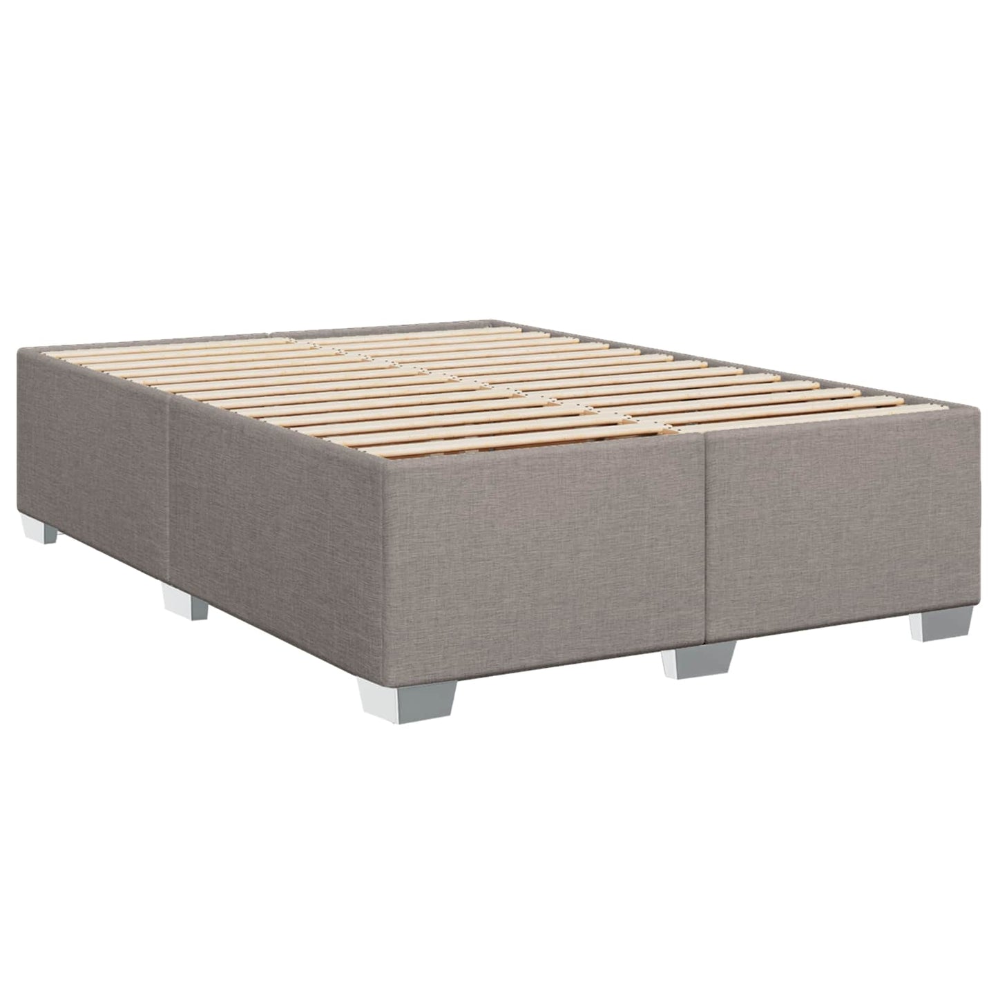 Letto con Box Spring, Materasso e LED Tortora 140 x 200 cm | homemem39