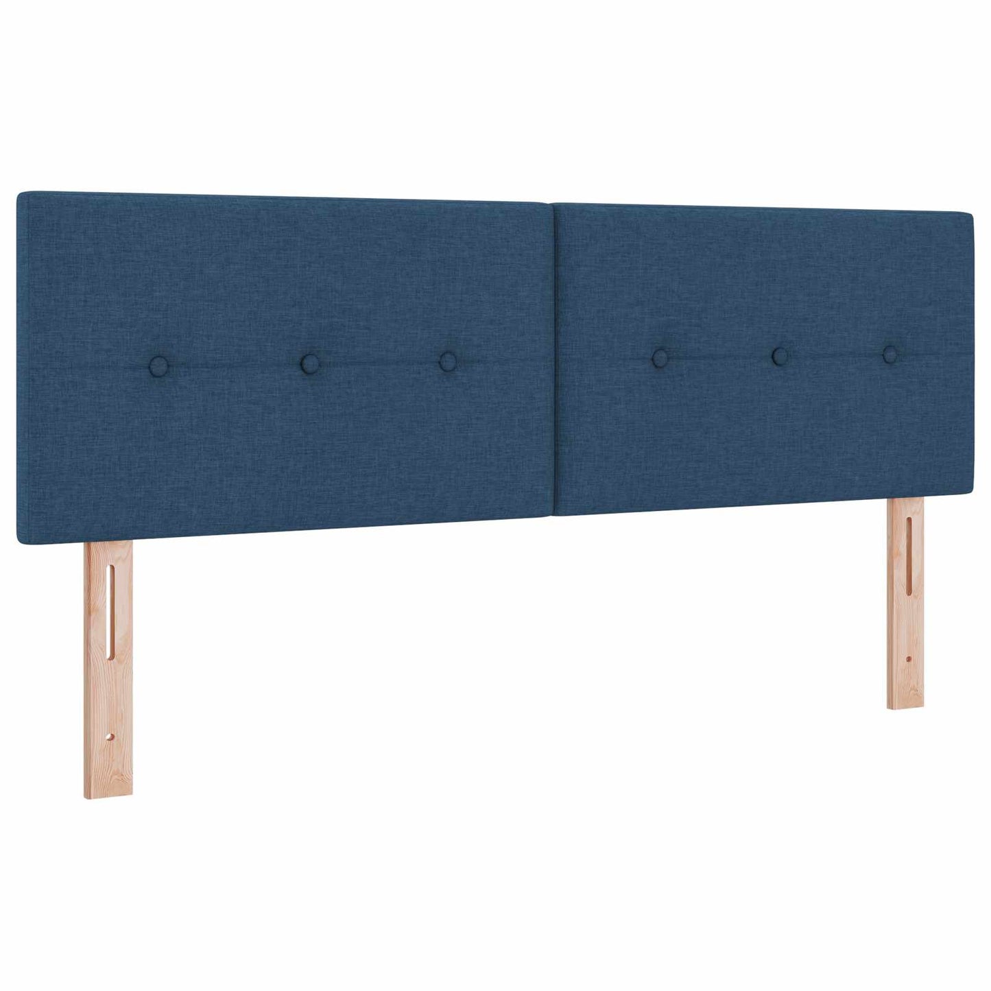 Letto con Box Spring, Materasso e LED Blu 160 x 200 cm Tessuto