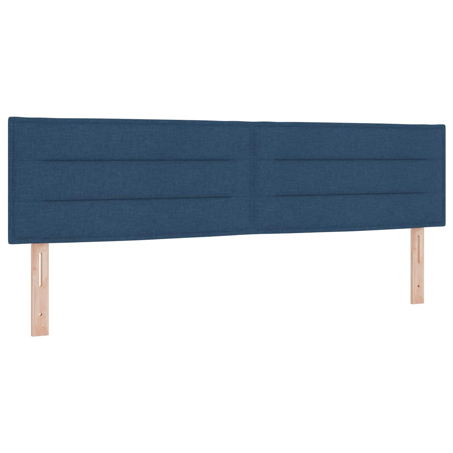 Letto con Box Spring, Materasso e LED Blu 180 x 200 cm Tessuto