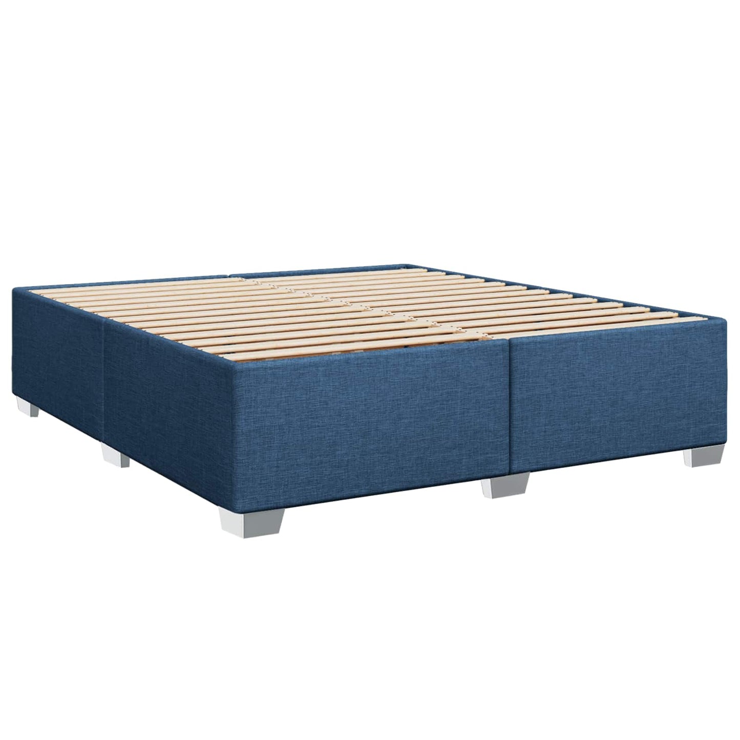 Letto con Box Spring, Materasso e LED Blu 180 x 200 cm Tessuto