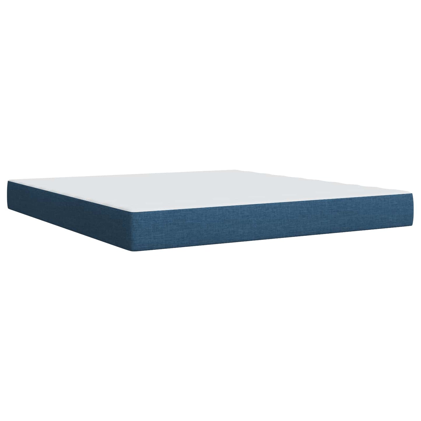 Letto con Box Spring, Materasso e LED Blu 180 x 200 cm Tessuto