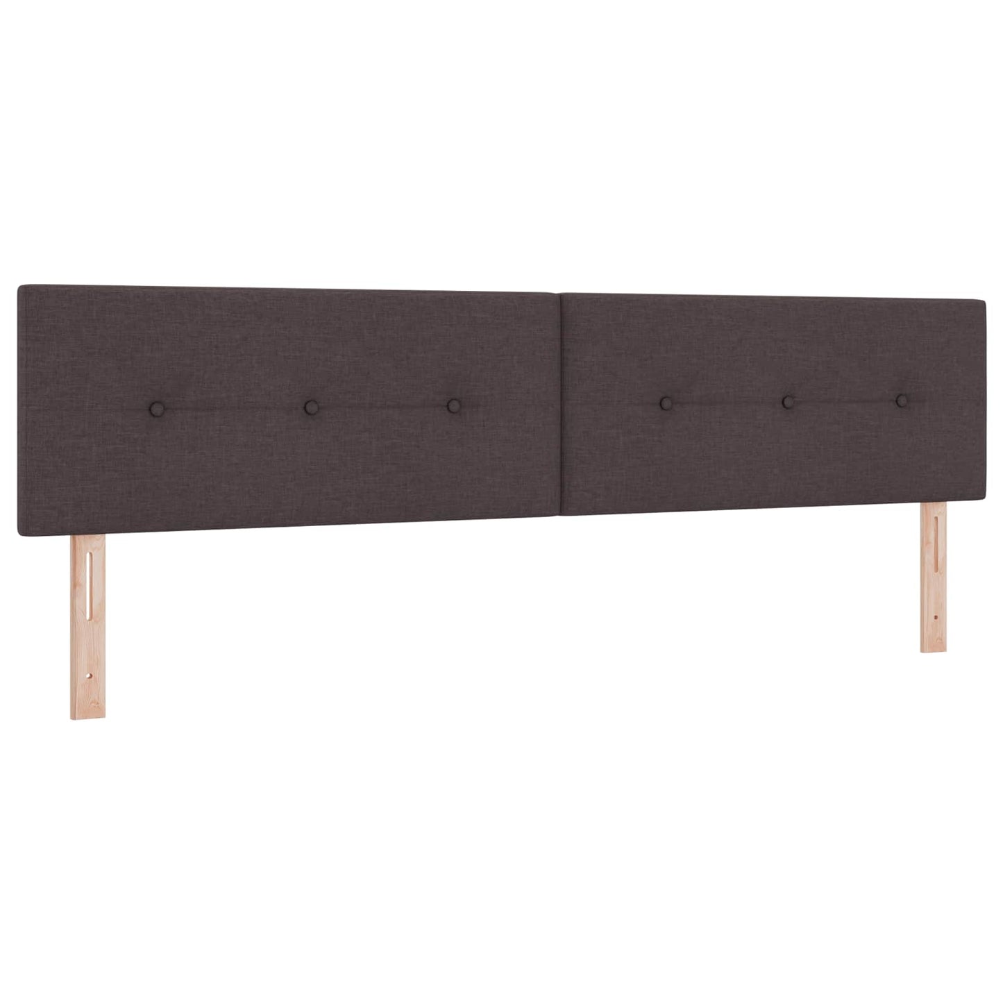 Letto con Box Spring, Materasso e LED Marrone Scuro Tessuto | homemem39