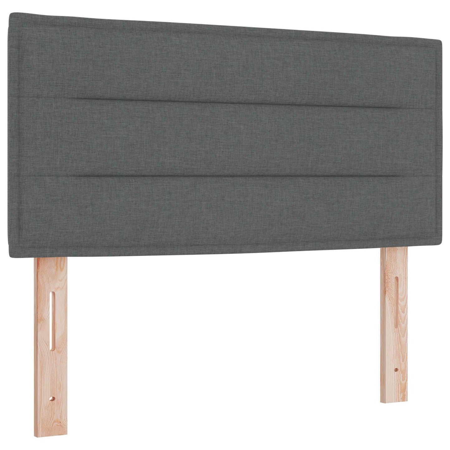 Letto con Box Spring, Materasso e LED Grigio Scuro Singolo