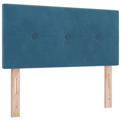 Letto con Box Spring, Materasso e LED Blu 100 x 200 cm Velluto