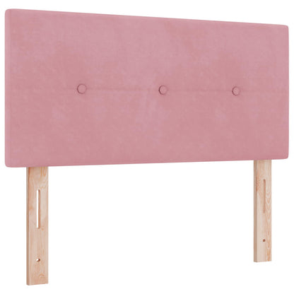 Letto con Box Spring, Materasso e LED Rosa 100 x 200 cm Velluto | homemem39
