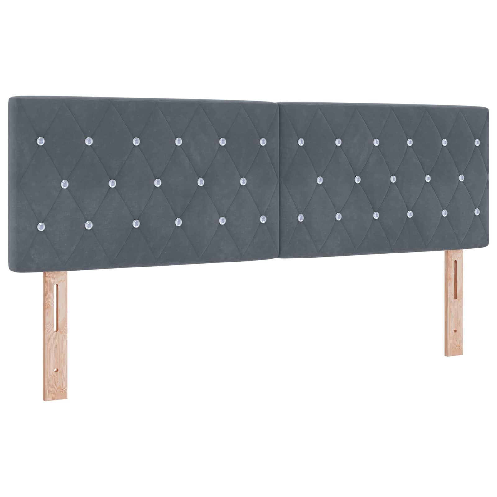 Letto con Box Spring, Materasso e LED Grigio Scuro 160 x 200 cm | homemem39