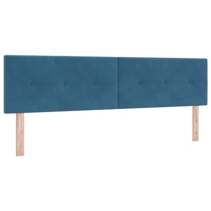 Letto con Box Spring, Materasso e LED Blu 180 x 200 cm Velluto