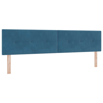 Letto con Box Spring, Materasso e LED Blu 200 x 200 cm Velluto