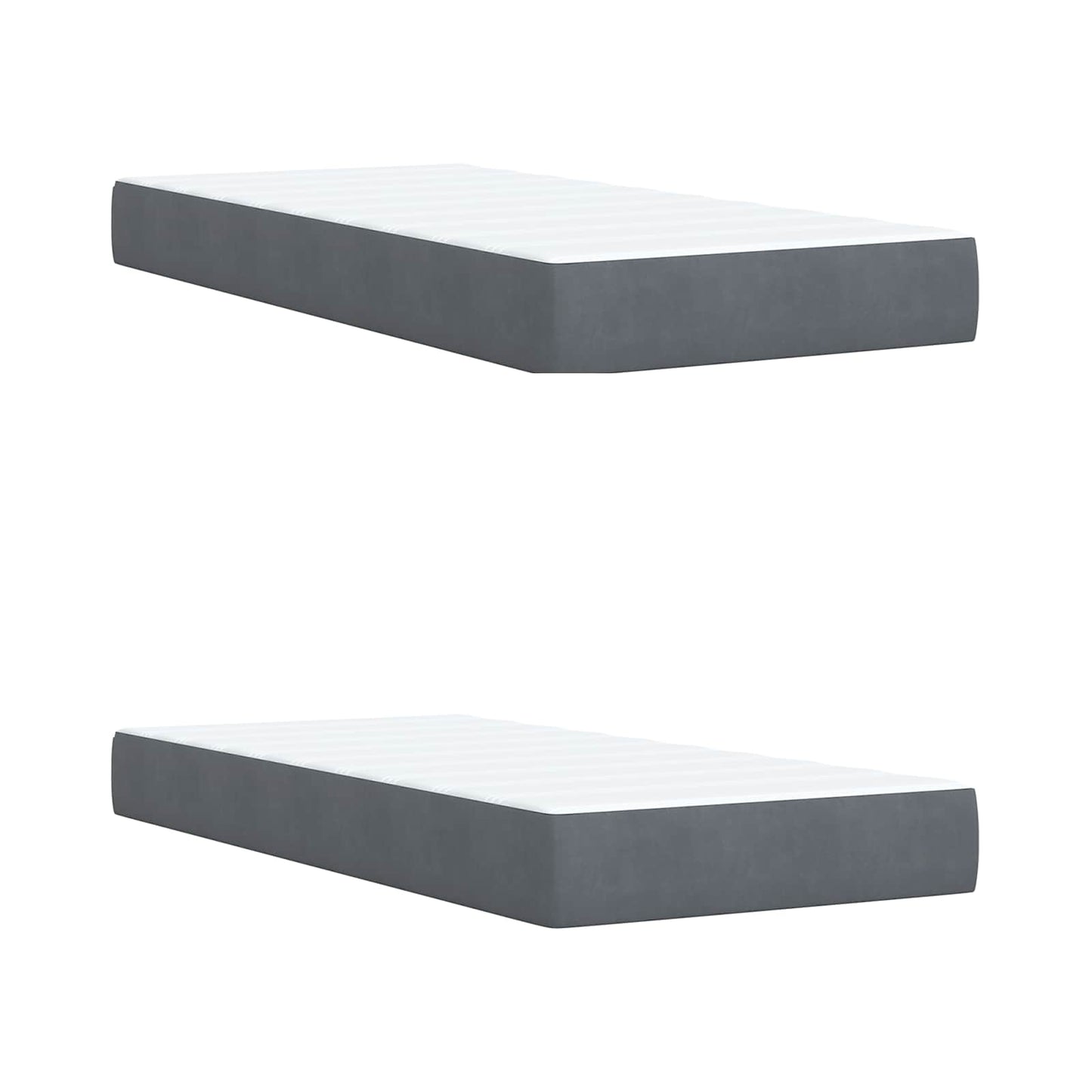 Letto con Box Spring, Materasso e LED Grigio Scuro 200 x 200 cm | homemem39