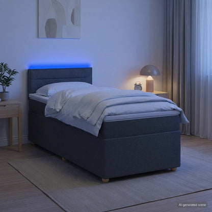Letto box spring con materasso Grigio Scuro 100 x 200 cm | homemem39