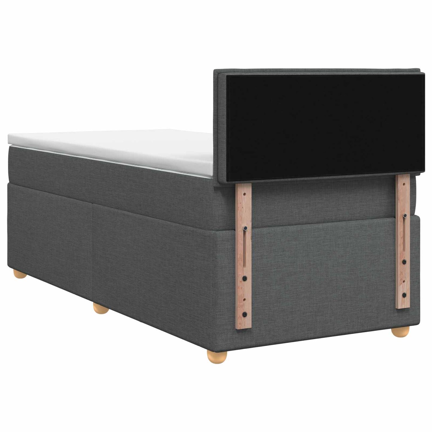 Letto box spring con materasso Grigio Scuro 80 x 200 cm Tessuto | homemem39