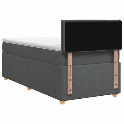 Letto box spring con materasso Grigio Scuro 80 x 200 cm Tessuto | homemem39