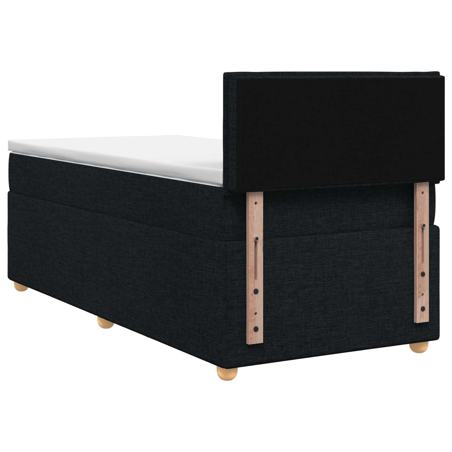 Letto box spring con materasso Nero 80 x 200 cm Tessuto | homemem39