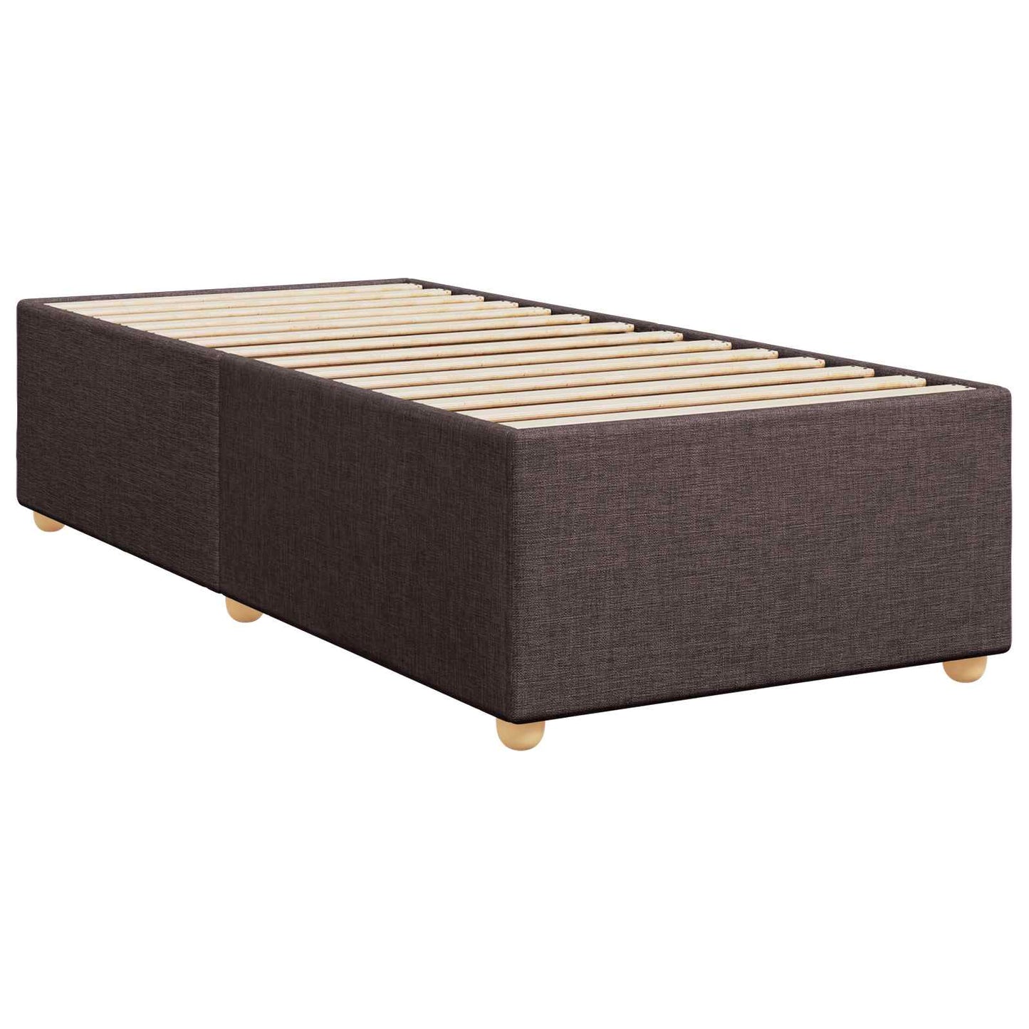 Letto box spring con materasso Marrone Scuro 90 x 190 cm