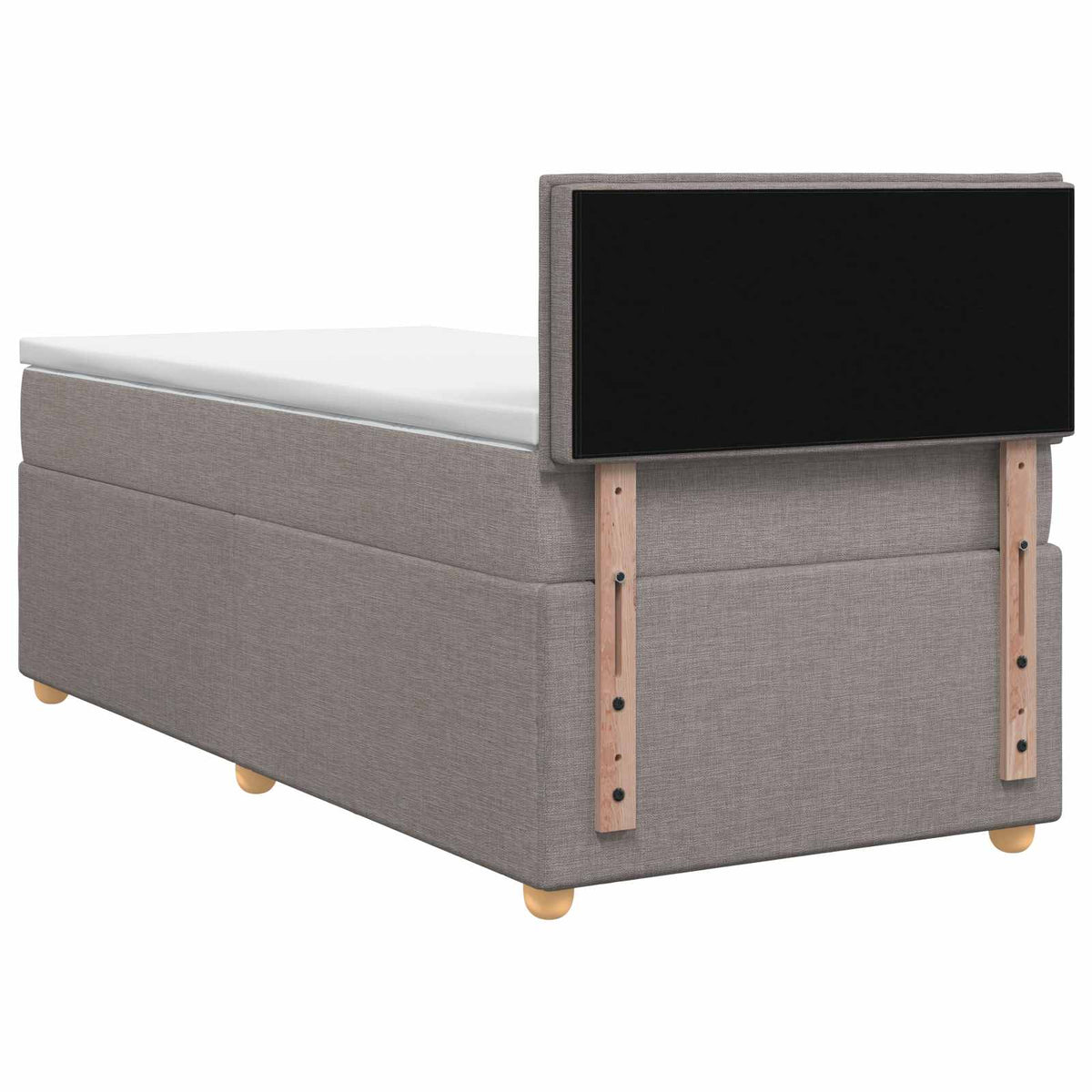 Letto box spring con materasso Tortora 90 x 200 cm Tessuto | homemem39