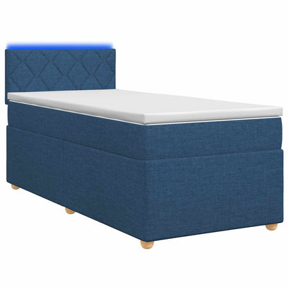 Letto box spring con materasso Blu 90 x 200 cm Tessuto | homemem39
