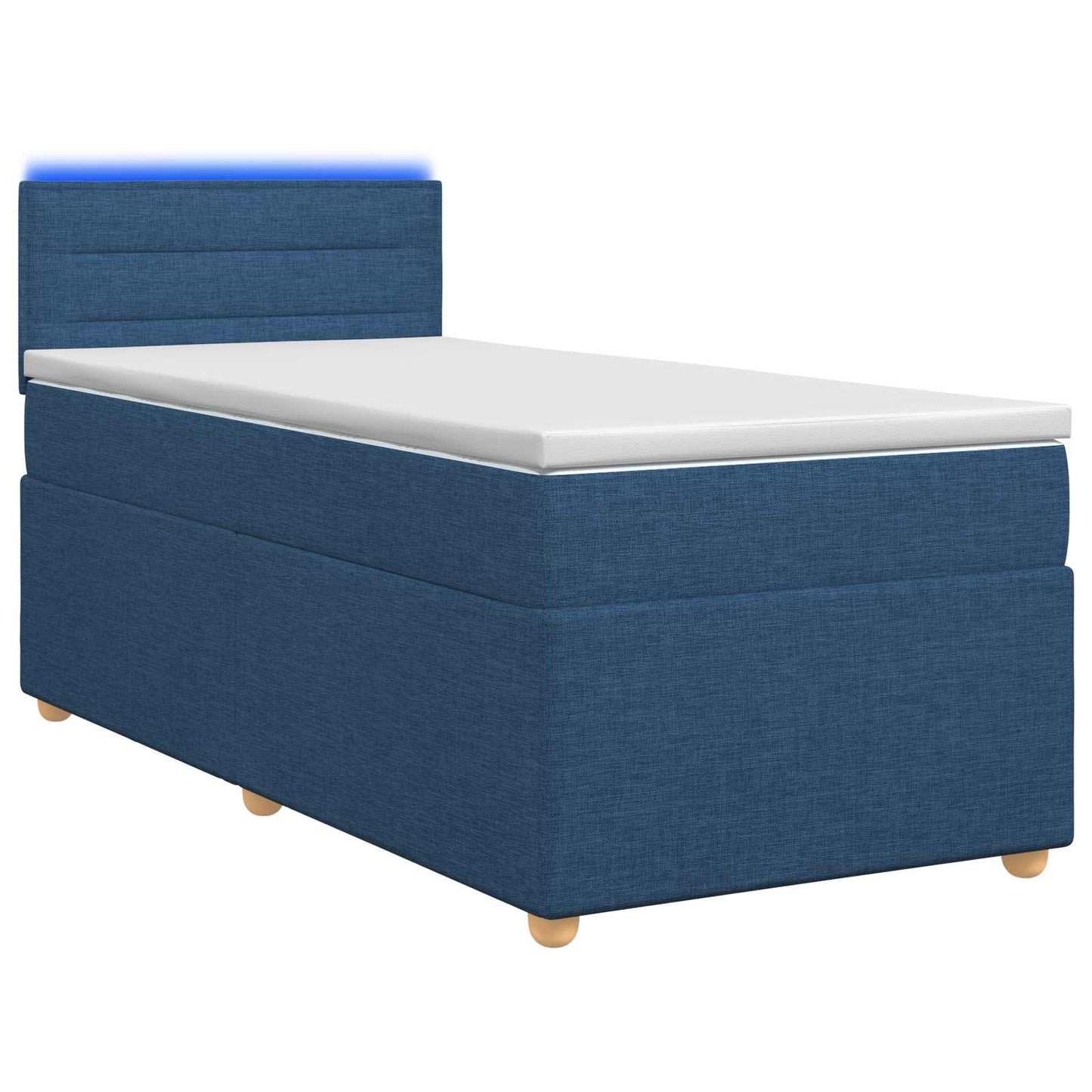 Letto box spring con materasso Blu 100 x 200 cm Tessuto | homemem39