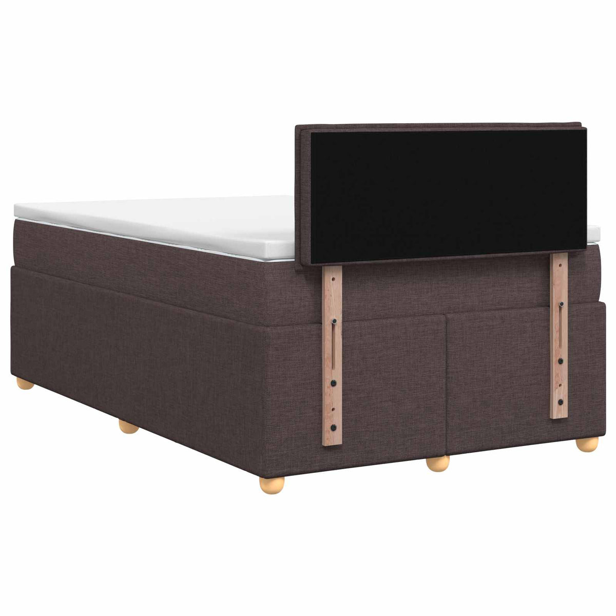 Letto box spring con materasso Marrone Scuro 120 x 190 cm | homemem39