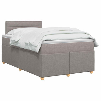 Letto box spring con materasso Tortora 120 x 190 cm Tessuto