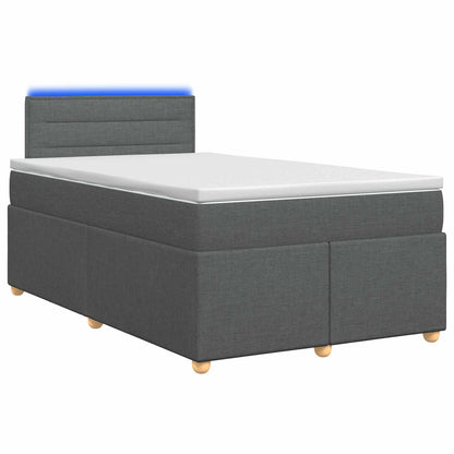 Letto box spring con materasso Grigio Scuro 120 x 200 cm