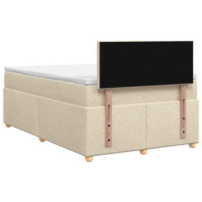 Letto box spring con materasso Crema 120 x 200 cm Tessuto | homemem39