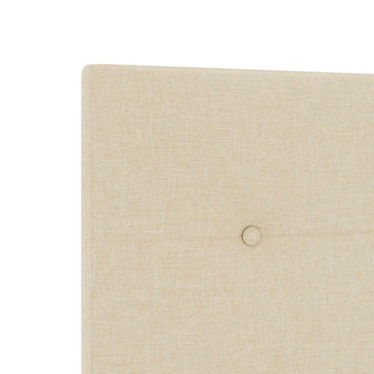 Letto box spring con materasso Crema 140 x 190 cm Tessuto