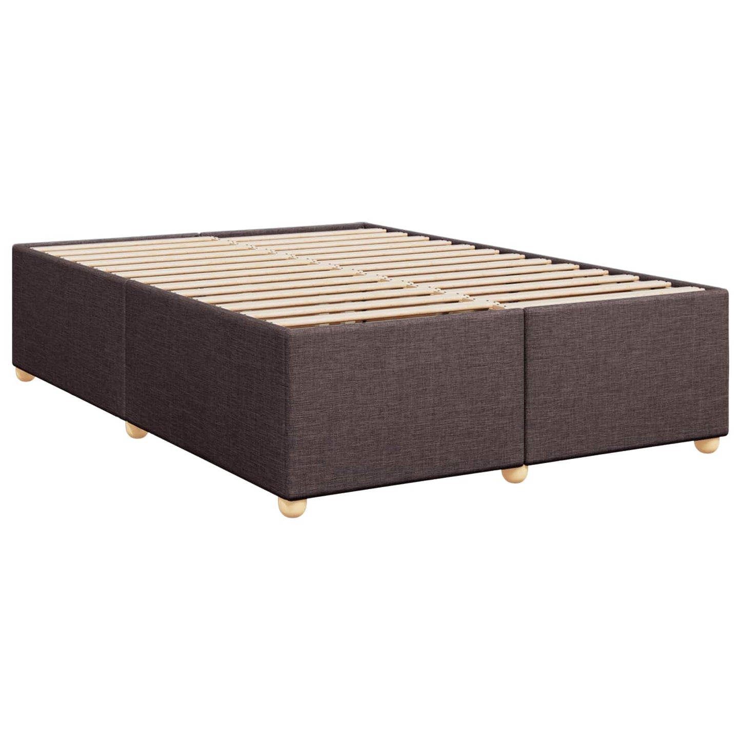 Letto box spring con materasso Marrone Scuro 140 x 190 cm
