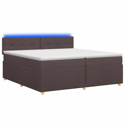 Letto box spring con materasso Marrone Scuro 200 x 200 cm | homemem39