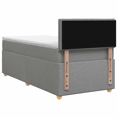 Letto con Box Spring, Materasso e LED Grigio Chiaro 90 x 190 cm | homemem39