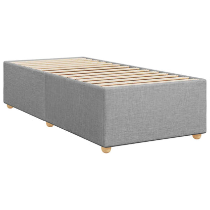 Letto con Box Spring, Materasso e LED Grigio Chiaro 90 x 190 cm