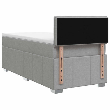 Letto box spring con materasso Grigio Chiaro 80 x 200 cm