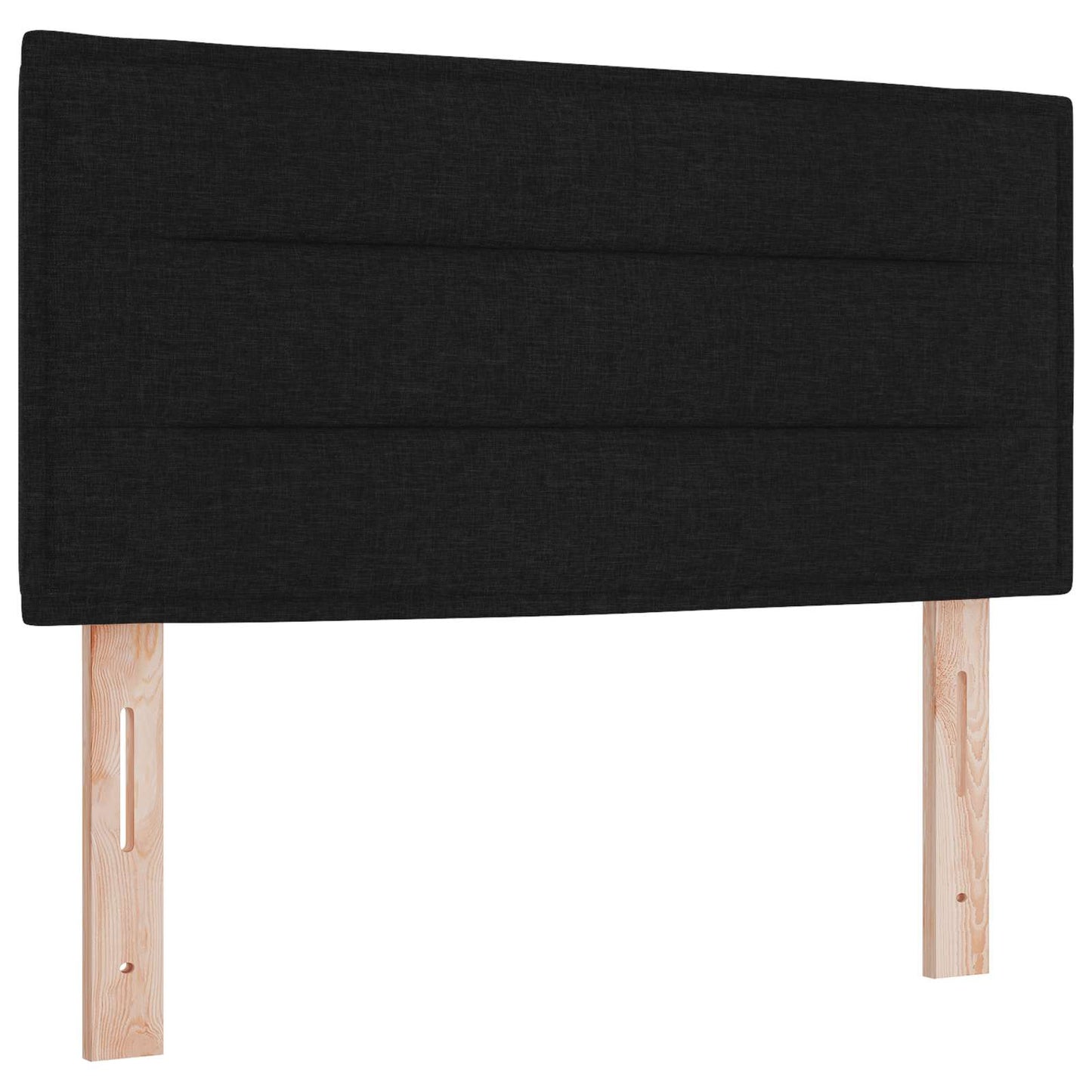 Letto box spring con materasso Nero 80 x 200 cm Tessuto