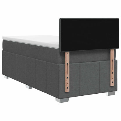 Letto box spring con materasso Grigio Scuro 80 x 200 cm Tessuto | homemem39