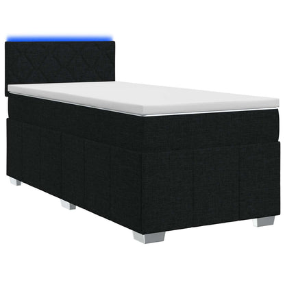 Letto box spring con materasso Nero 80 x 200 cm Tessuto | homemem39