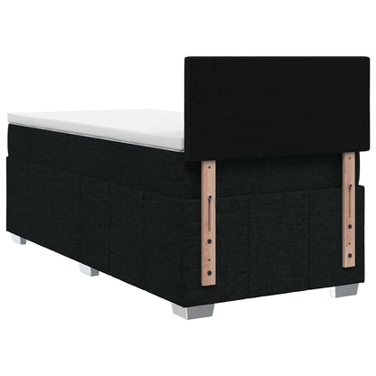Letto box spring con materasso Nero 80 x 200 cm Tessuto | homemem39