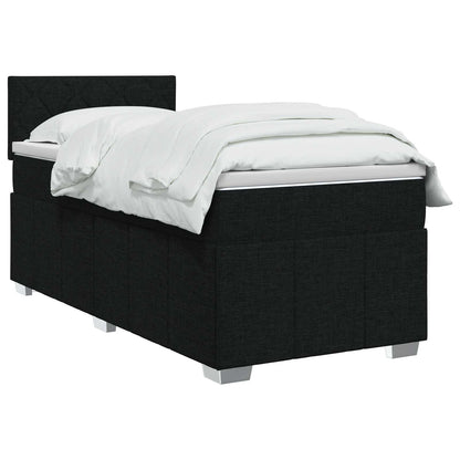 Letto box spring con materasso Nero 80 x 200 cm Tessuto | homemem39