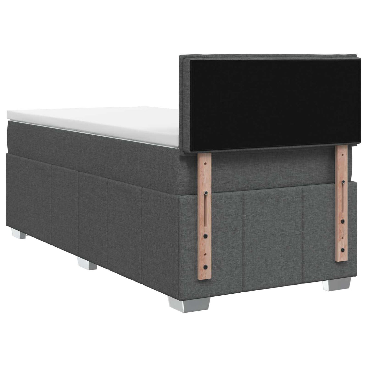 Letto box spring con materasso Grigio Scuro 90 x 190 cm Tessuto | homemem39