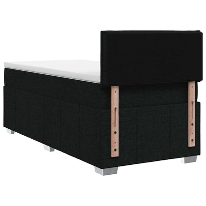 Letto box spring con materasso Nero 90 x 190 cm Tessuto | homemem39