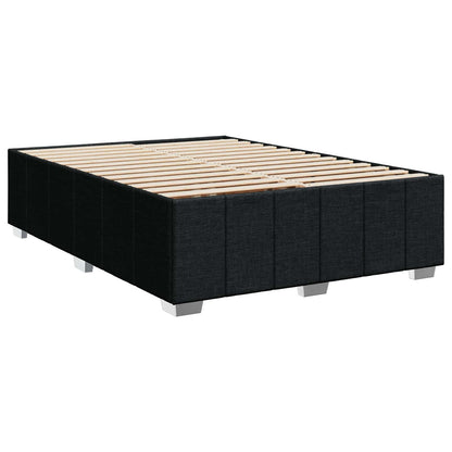 Letto box spring con materasso Nero 140 x 200 cm Tessuto | homemem39
