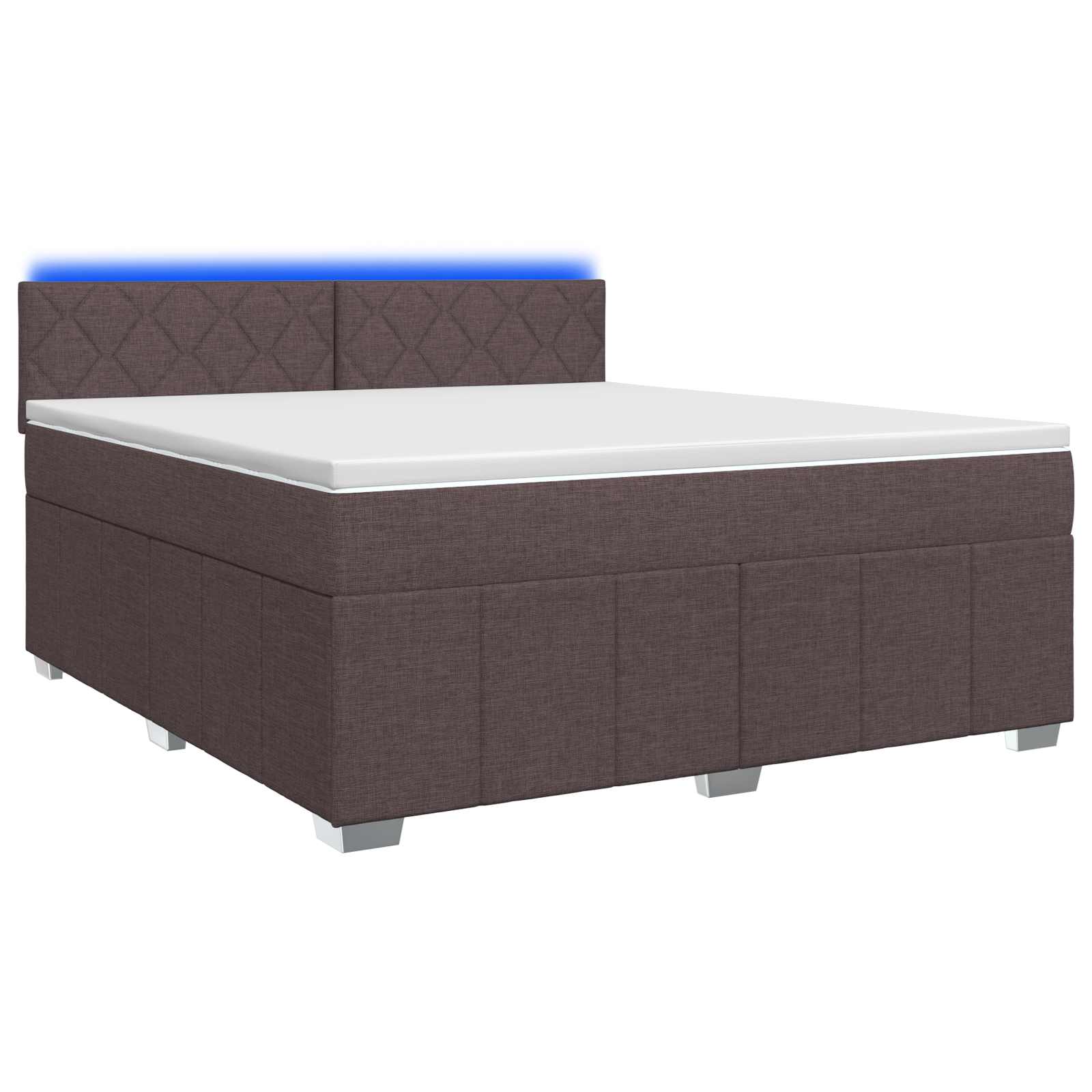 Letto box spring con materasso Marrone Scuro 140 x 200 cm | homemem39