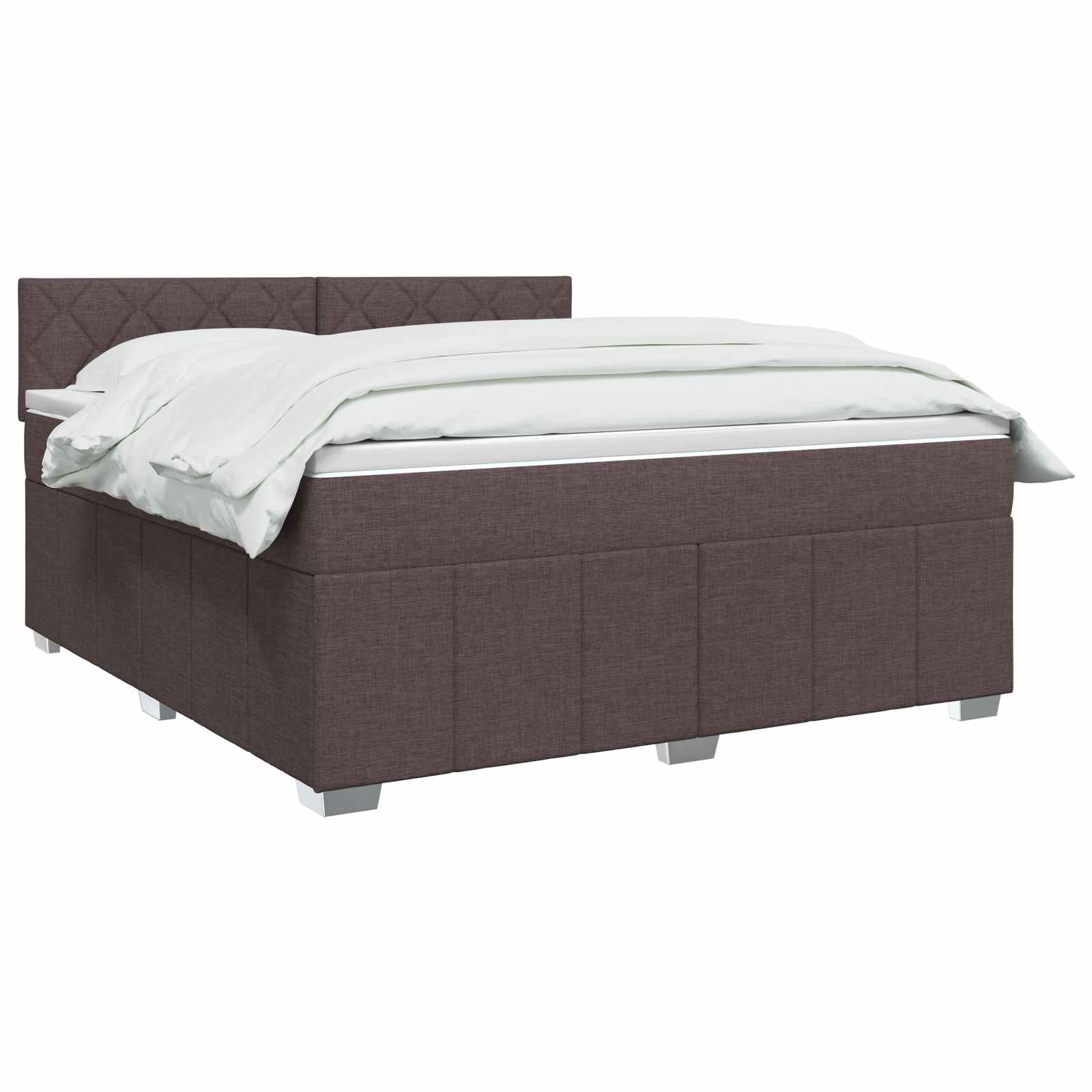 Letto box spring con materasso Marrone Scuro 140 x 200 cm | homemem39